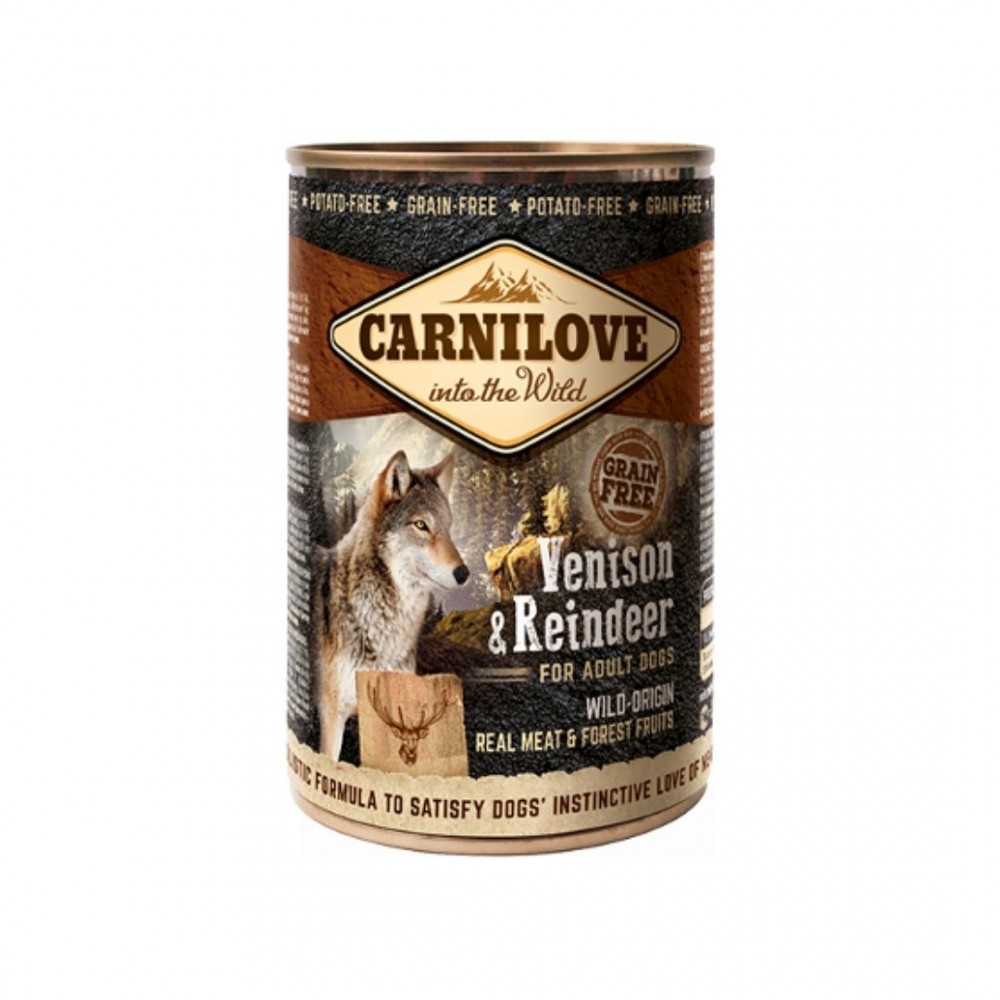 CARNILOVE DOG 400G VENISON & REINDEER WET CANNED FOOD image 3