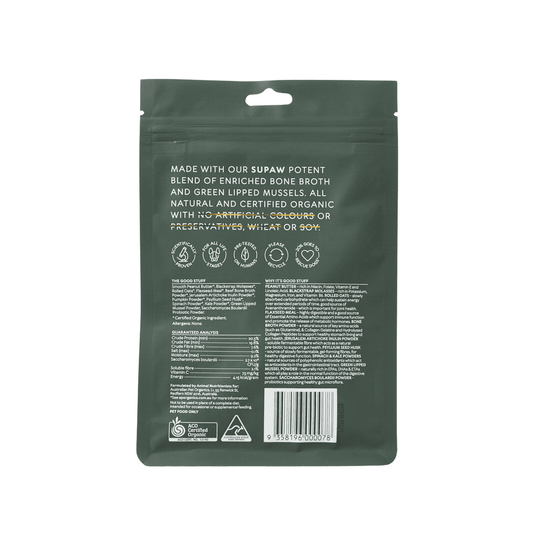 AUSTRALIAN PET ORGANICS RAW PET TREATS FOR DIGESTIVE HEALTH 150G DOG TREAT image 2