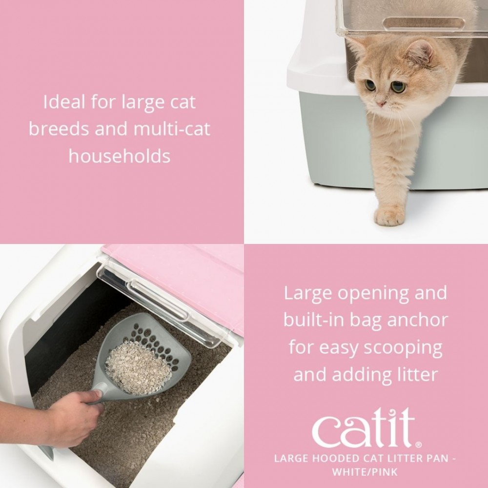 CATIT REGULAR HOODED CAT PAN BLUE image 3