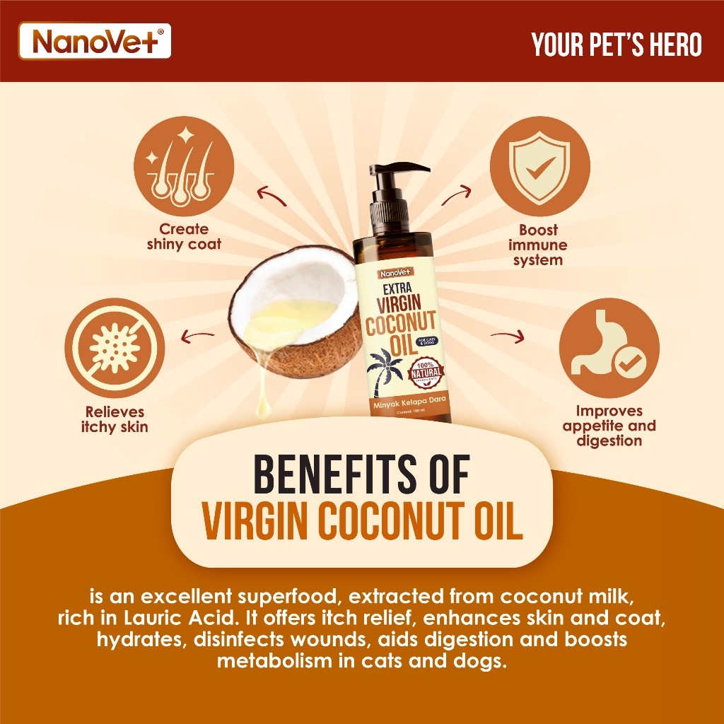 NANOVET EXTRA VIRGIN COCONUT OIL 100ML image 4