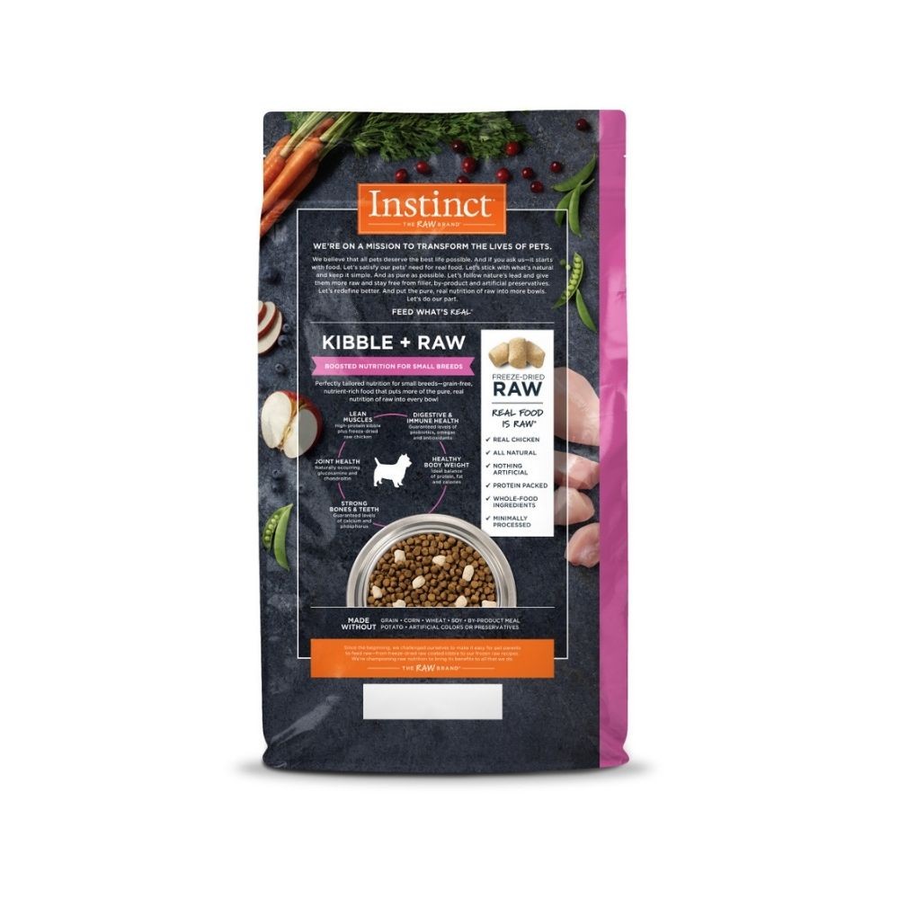 INSTINCT DOG RAW BOOST 1.8KG (4LB) SMALL BREED GRAIN FREE RECIPE WITH REAL CHICKEN DRY DOG FOOD image 3