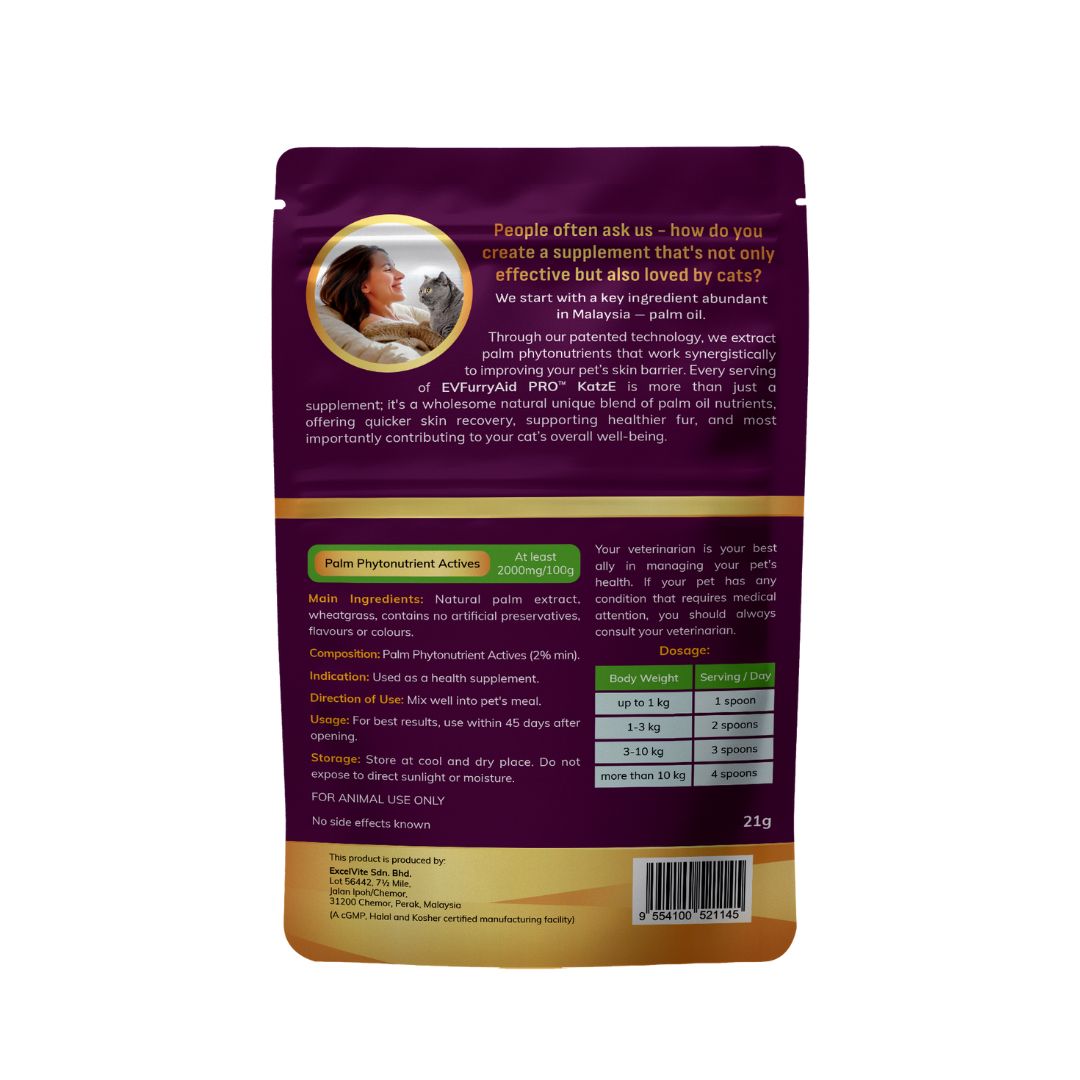 EV FURRY AID PRO KATZE 21G CAT SUPPLEMENT image 2