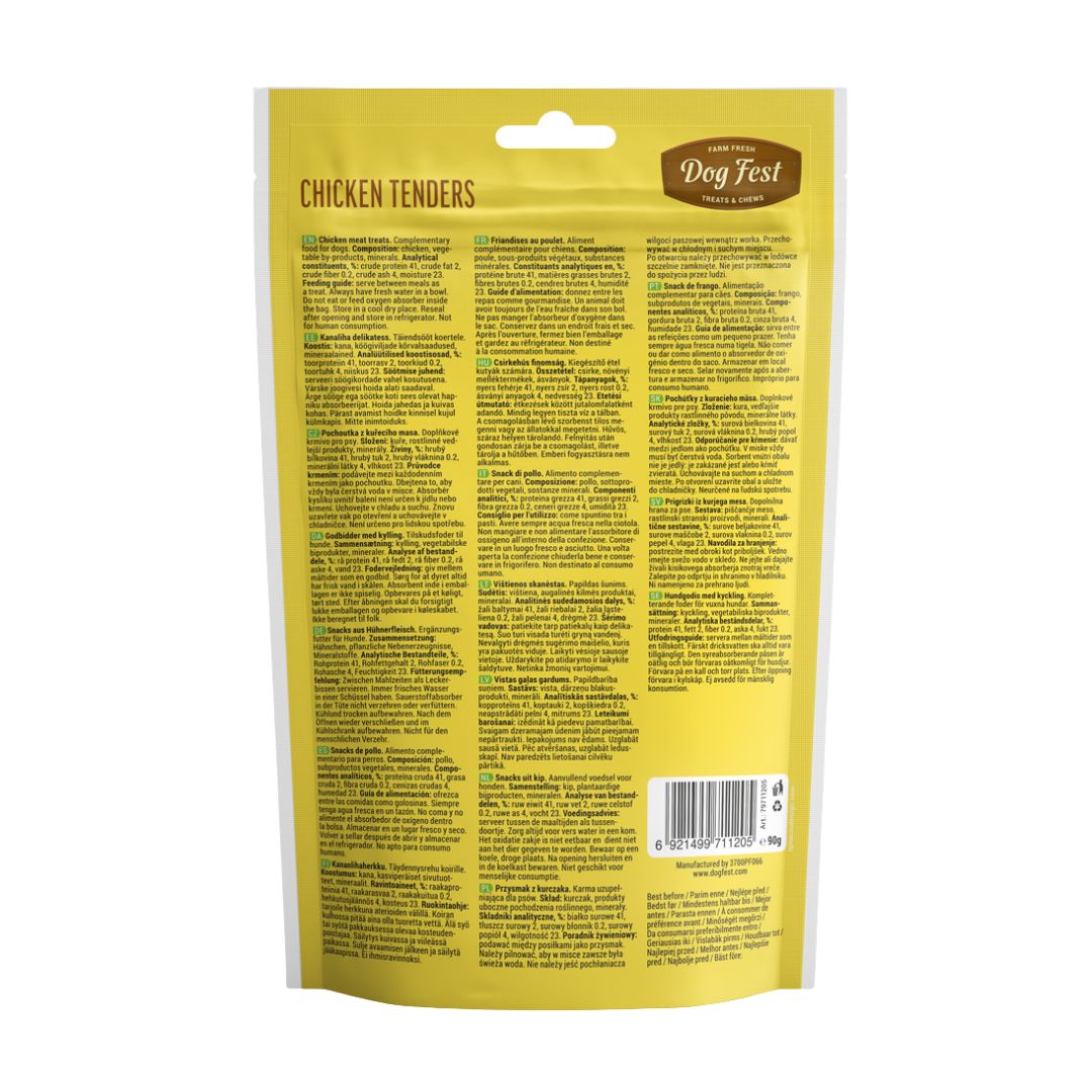 DOG FEST 90G CHICKEN TENDERS DOG SNACK image 2