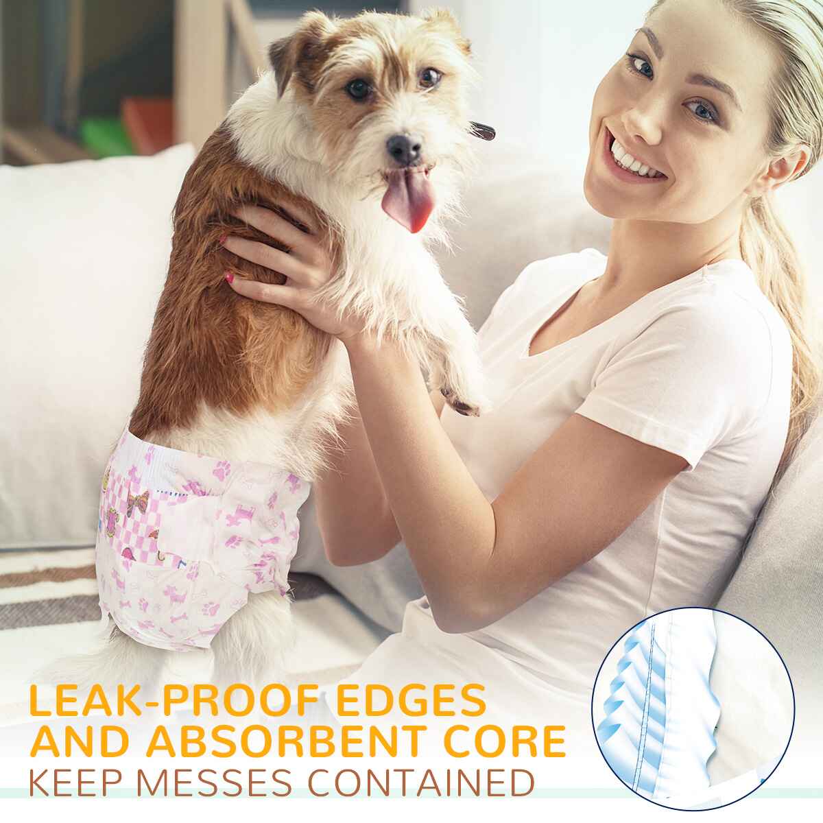 DONO DISPOSABLE PET DIAPER FEMALE L 12PCS image 3