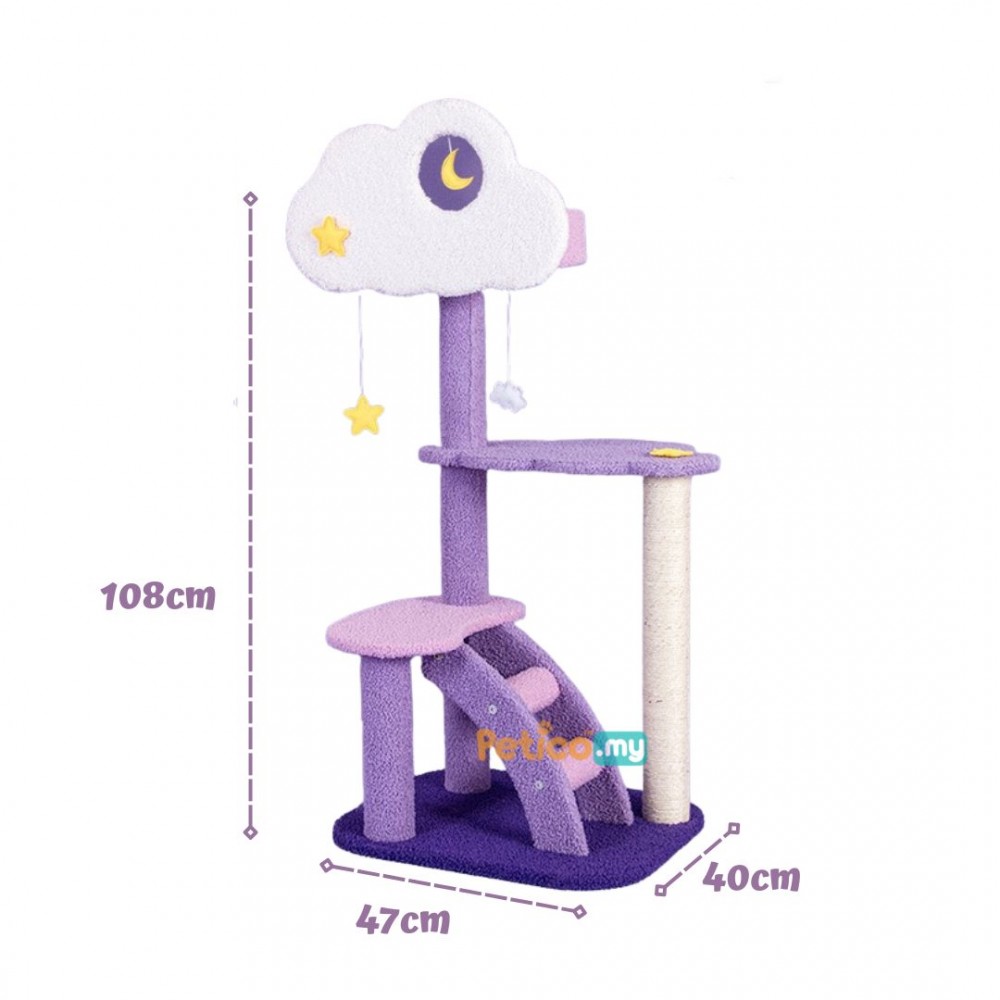 PTC SWEET POWDER CAT CLIMBING FRAME 47x40x108CM image 3
