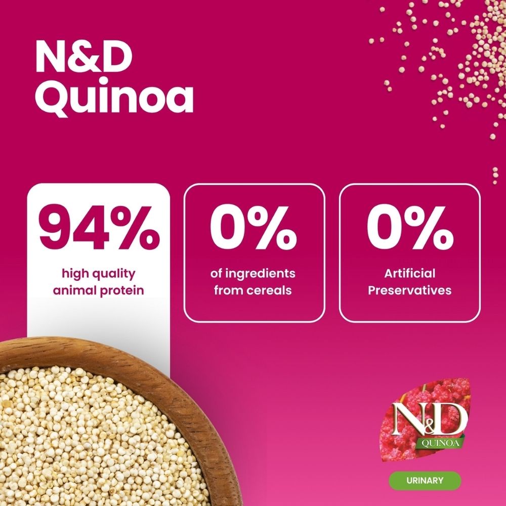 FARMINA N&D 1.5KG QUINOA URINARY DUCK ADULT DRY CAT FOOD image 5