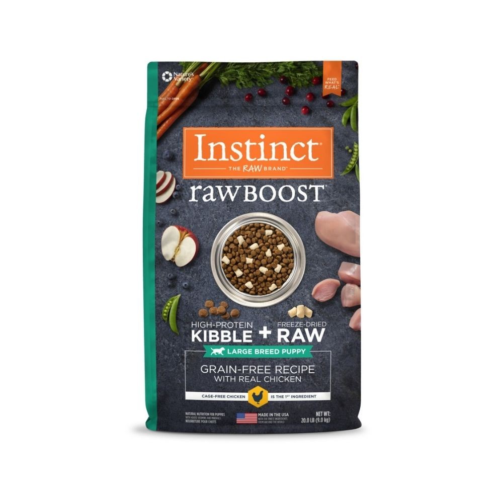 INSTINCT DOG RAW BOOST 9KG (20LB) LARGE BREED PUPPY GRAIN FREE RECIPE WITH REAL CHICKEN DRY DOG FOOD image 2
