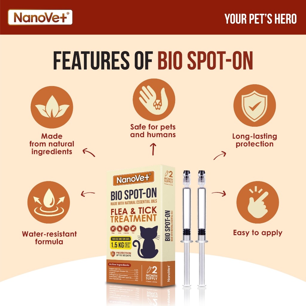 NANOVET SPOT-ON FLEA & TICK TREATMENT FOR CAT image 6