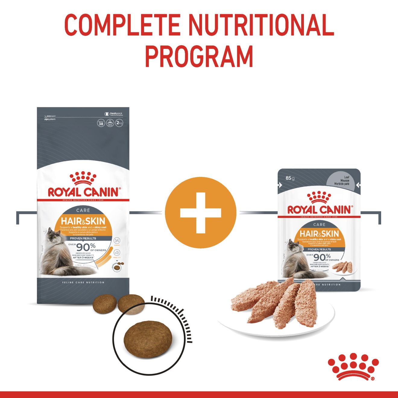 ROYAL CANIN WET HAIR & SKIN POUCH 85G WET CAT FOOD image 5