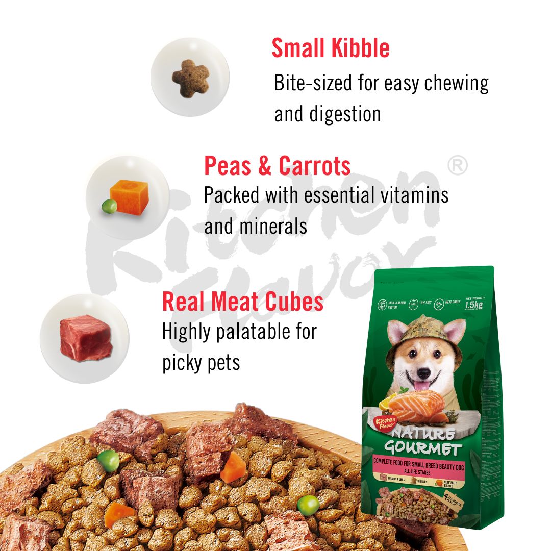 KITCHEN FLAVOR DOG 1.5KG NATURE GOURMET COMPLETE FOOD FOR BABY PUPPY SILKY FOWL image 4