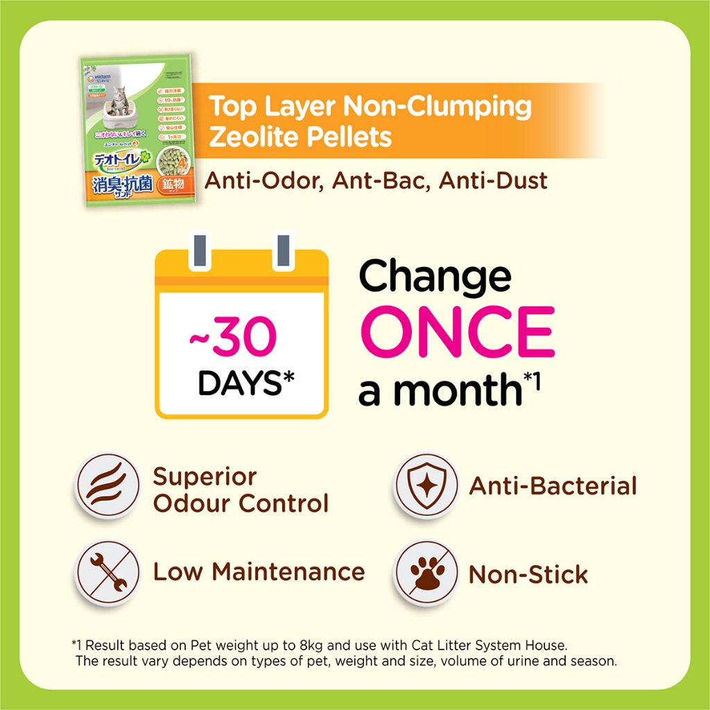 UNICHARM DEO TOILET LITTER NATURALLY SCENTED PELLET REFILL 3.8L image 2