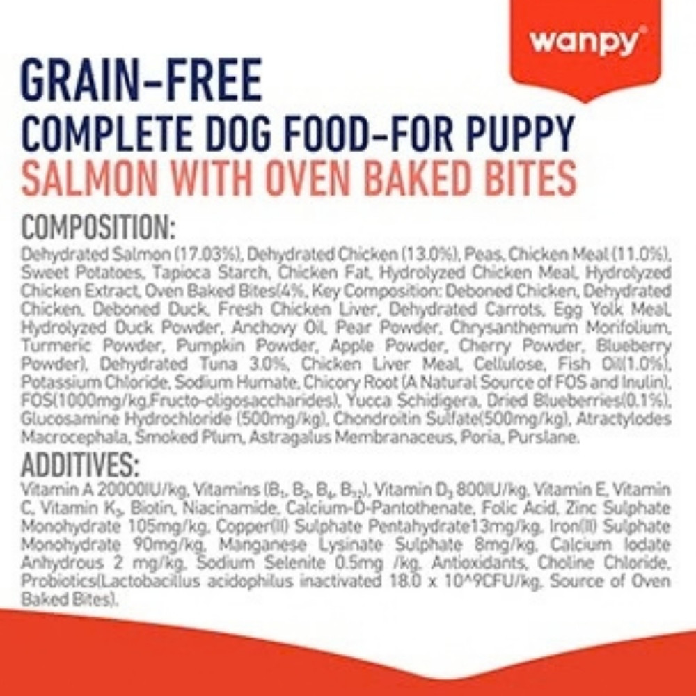 WANPY DOG 1.5KG GRAIN FREE SALMON RECIPE PUPPY DRY DOG FOOD image 6