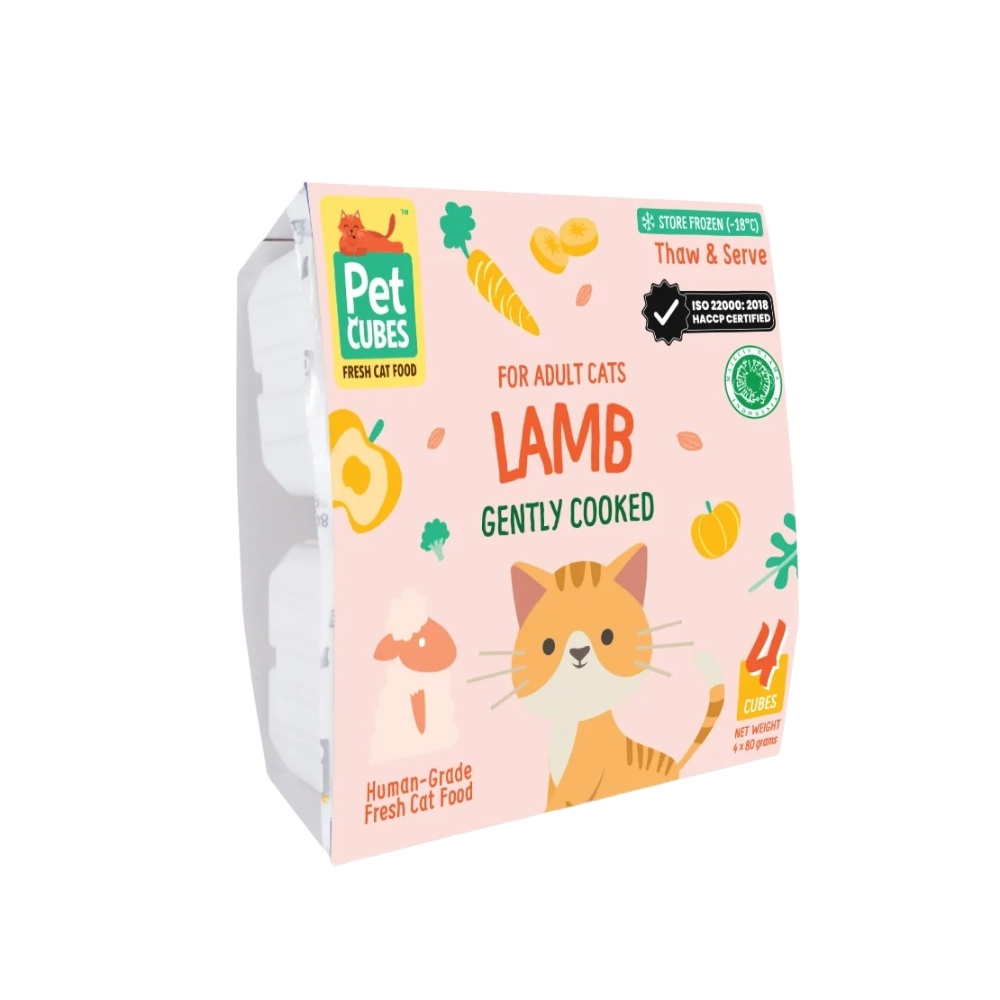 PETCUBES 4x80G LAMB COOKED CAT FOOD image 3