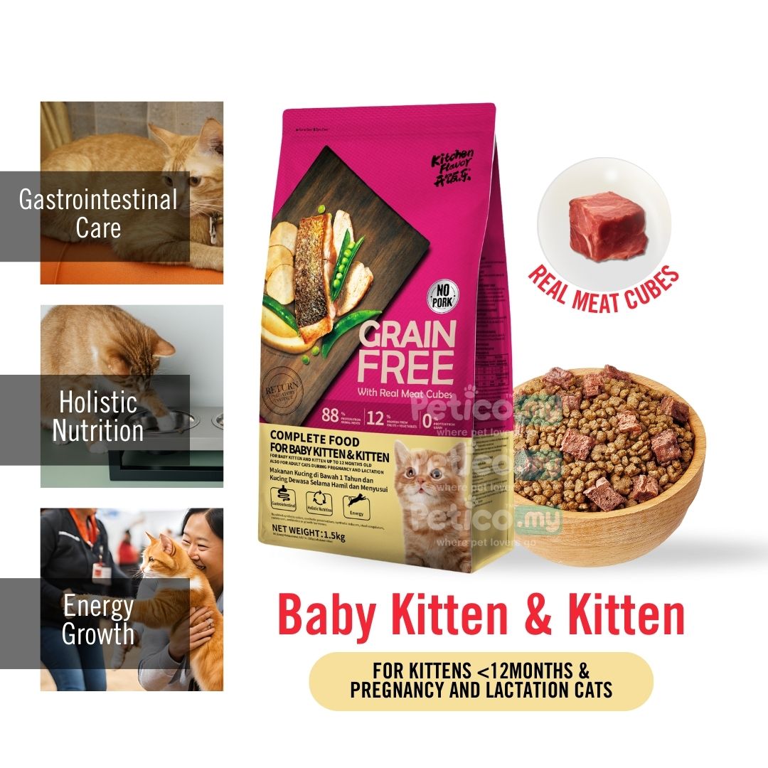 KITCHEN FLAVOR CAT 1.5KG GRAIN FREE COMPLETE FOOD FOR BABY KITTEN & KITTEN image 4