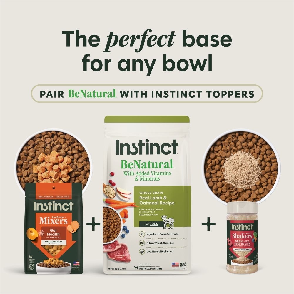 INSTINCT DOG BE NATURAL 10.8KG (24LB) REAL LAMB & OATMEAL RECIPE DRY DOG FOOD image 5