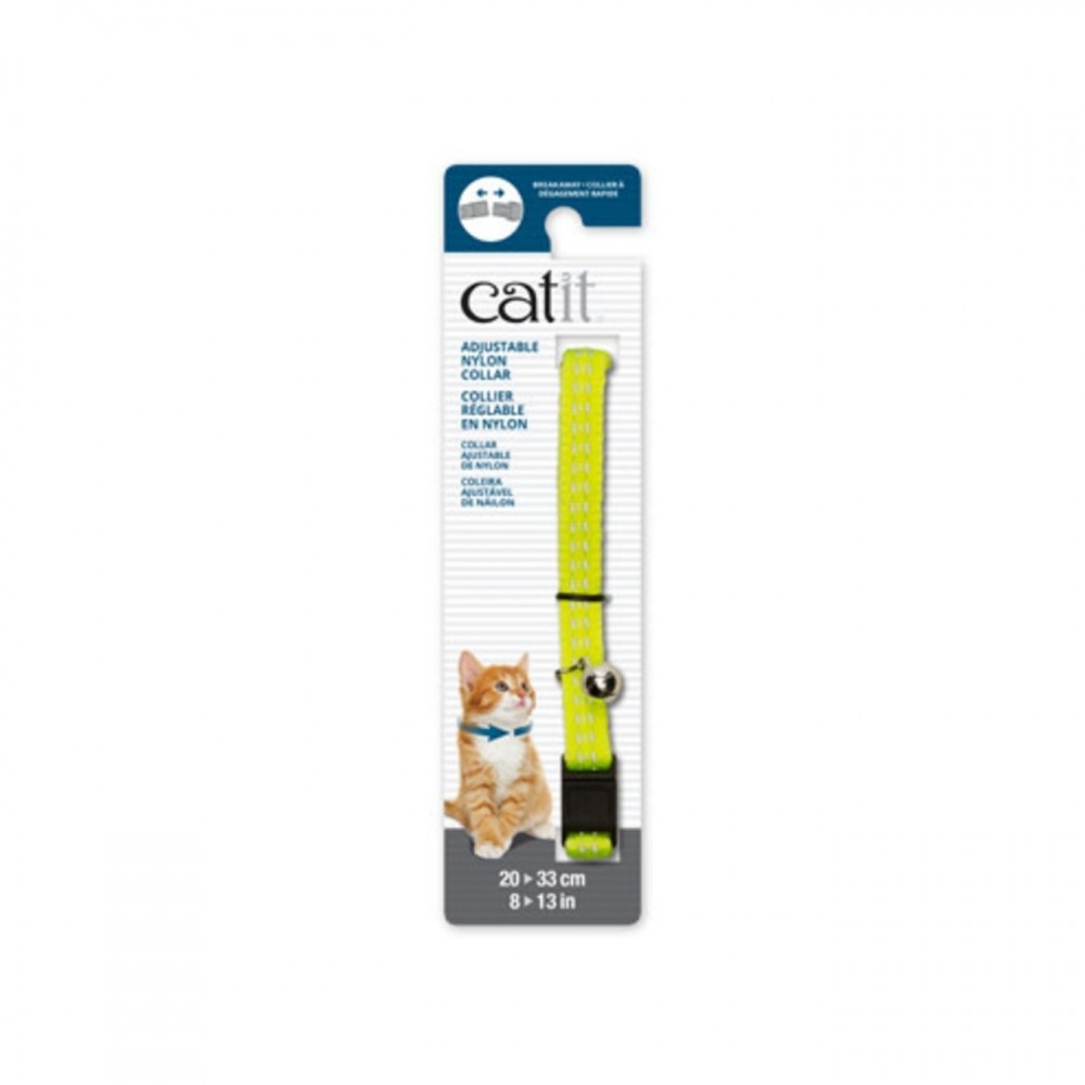 CATIT ADJUSTABLE NYLON COLLAR REFLECTIVE YELLOW 20-30CM (8-13IN) image 3