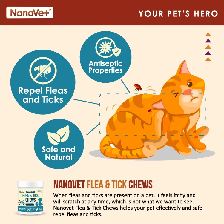 NANOVET FLEA & TICK CHEWS 45PCS image 3