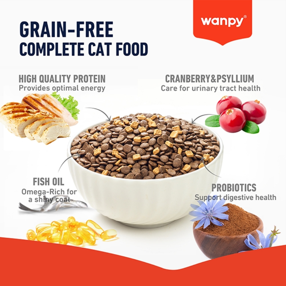 WANPY CAT 1.5KG GRAIN FREE CHICKEN RECIPE DRY CAT FOOD image 4