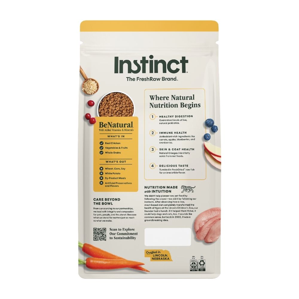 INSTINCT DOG BE NATURAL 2KG (4.5LB) CHICKEN & BROWN RICE RECIPE DRY DOG FOOD image 3