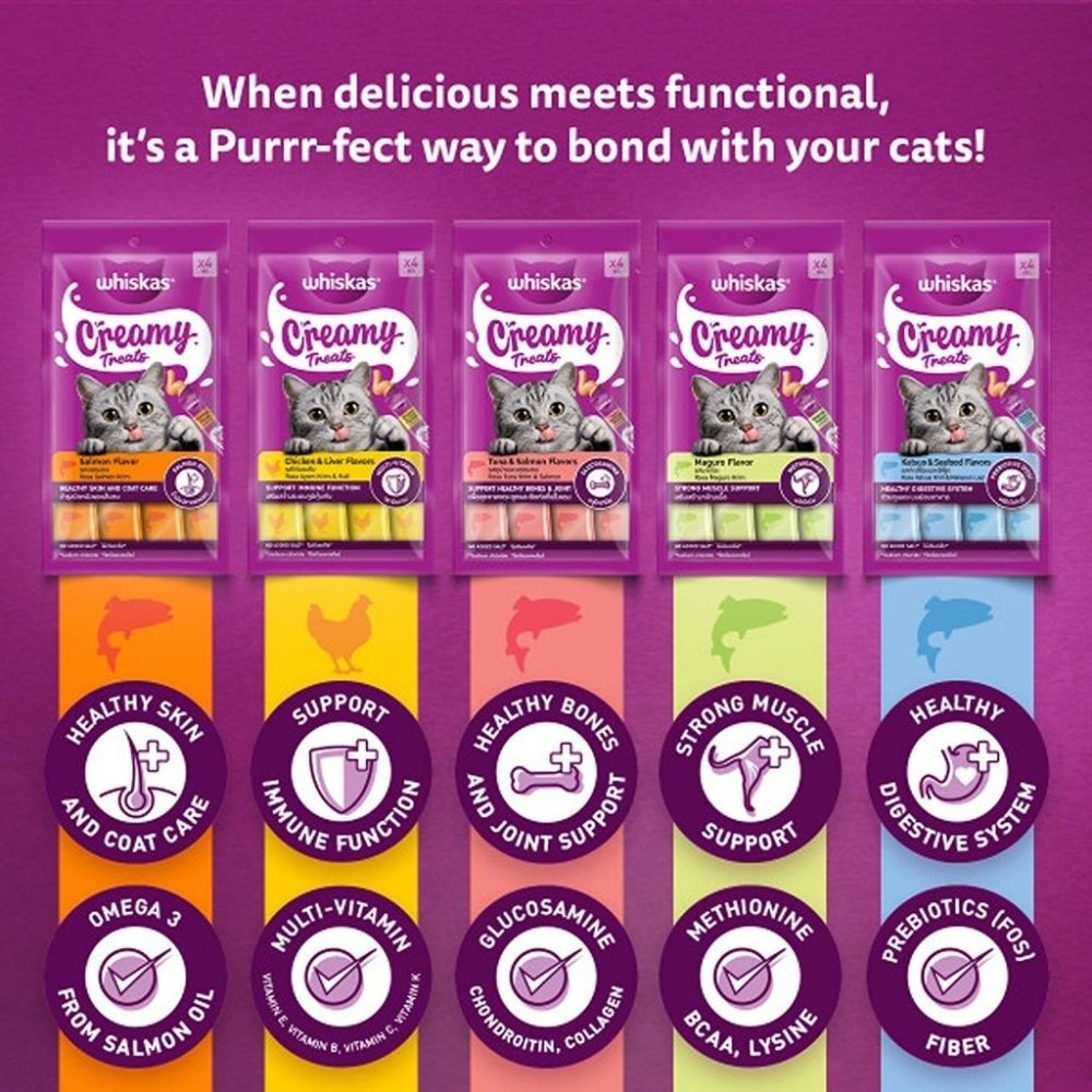 WHISKAS CREAMY LICKABLE 4x12G MAGURO CAT TREAT image 7