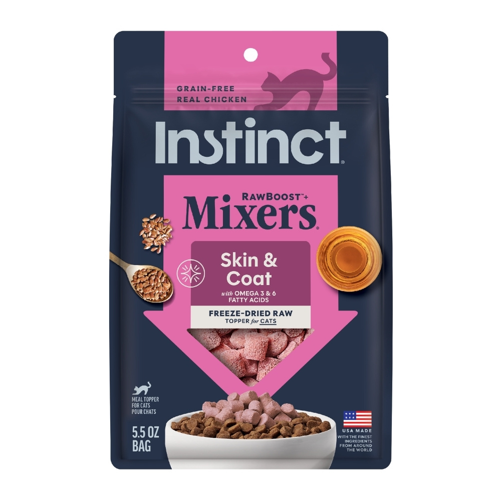 INSTINCT CAT FREEZE-DRIED RAW BOOST MIXERS 155G (5.5OZ) GRAIN-FREE SKIN & COAT CAT FOOD TOPPER image 10