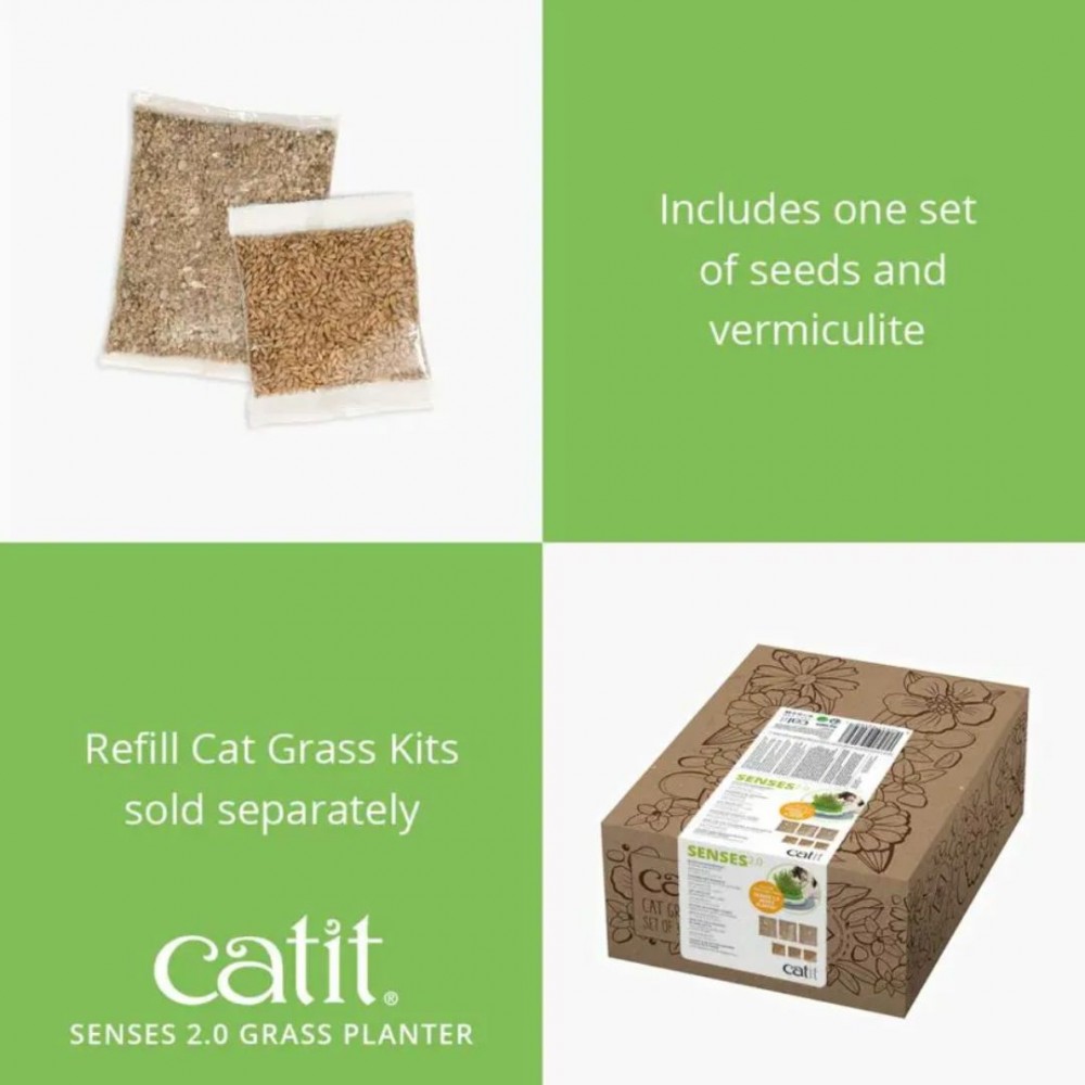 CATIT SENSES 2.0 GRASS PLANTER (INCLUDE SEED & VERMICULITE) image 4