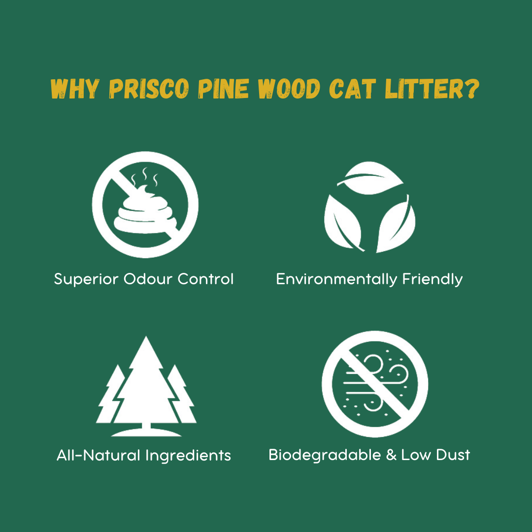 PRISCO PINE WOOD ORIGINAL 5KG CAT LITTER image 2