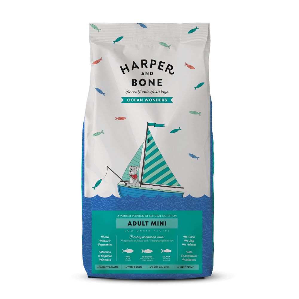 HARPER AND BONE DOG OCEAN WONDERS ADULT DOG MINI DRY DOG FOOD image 3