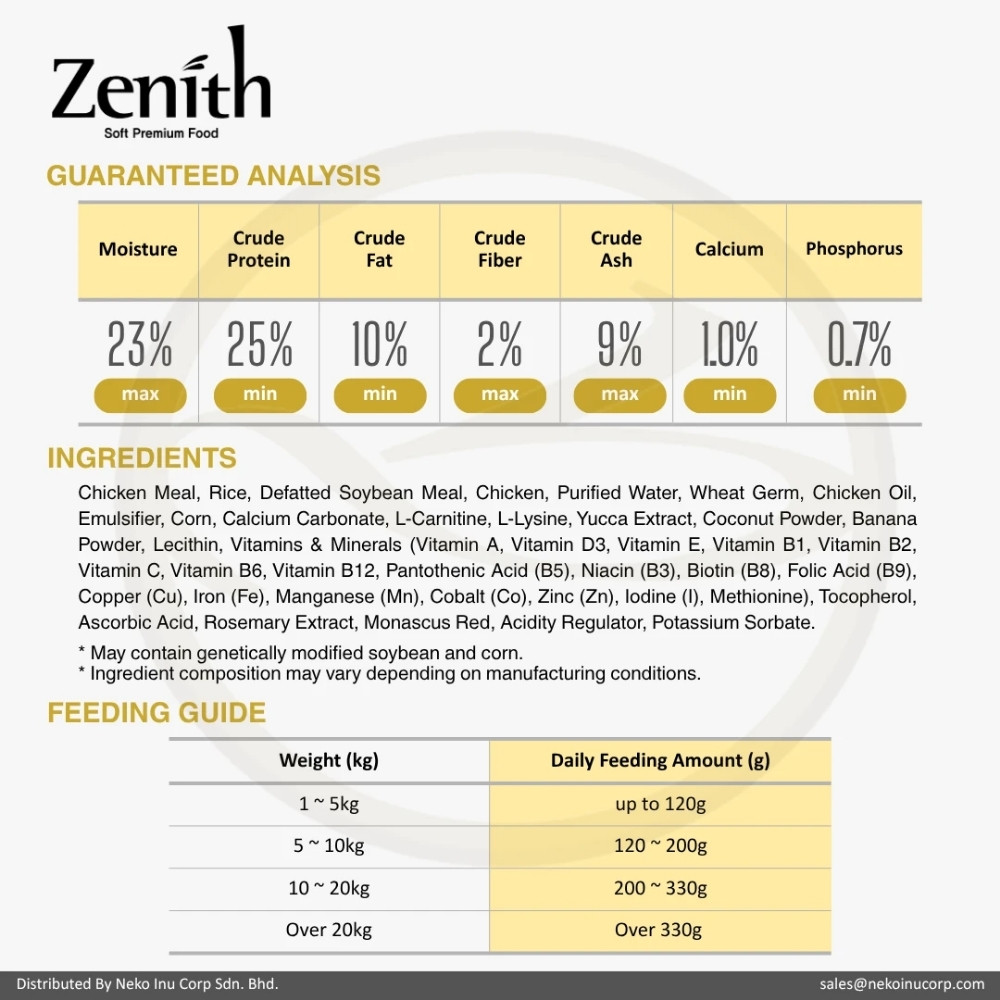 ZENITH CLASSIC SOFT KIBBLE 1KG SMALL BREED CHICKEN DRY DOG FOOD image 6
