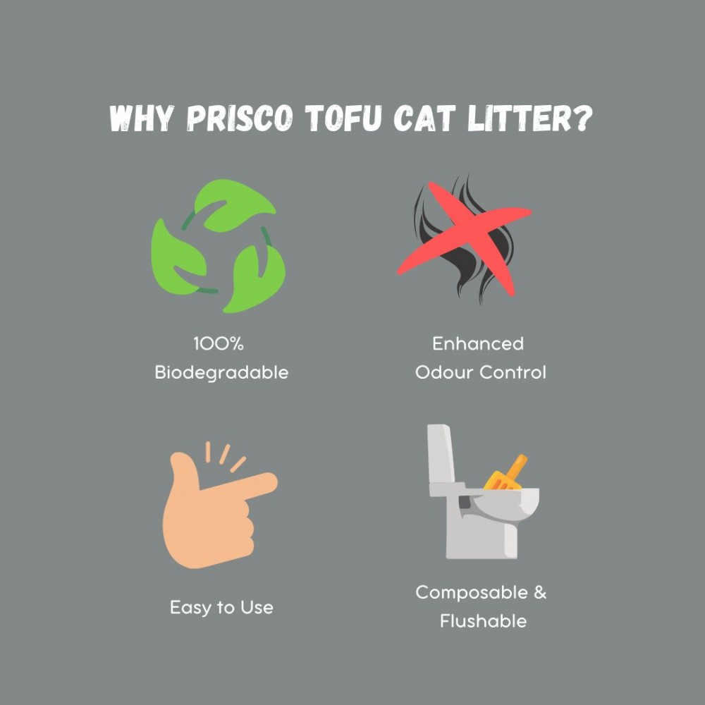 PRISCO 7L CHARCOAL TOFU CAT LITTER image 4