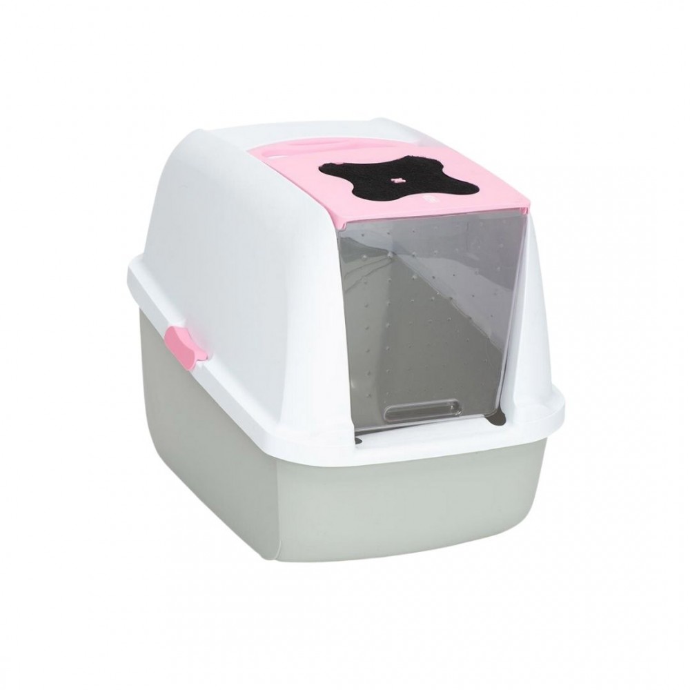CATIT REGULAR HOODED CAT PAN PINK image 2